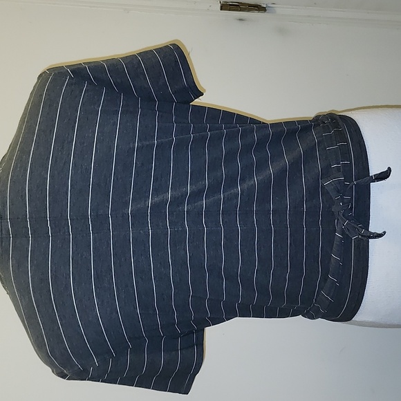 Lululemon Time to Restore Front Tie Lightweight Top Grey Stripe Medium - Picture 5 of 9